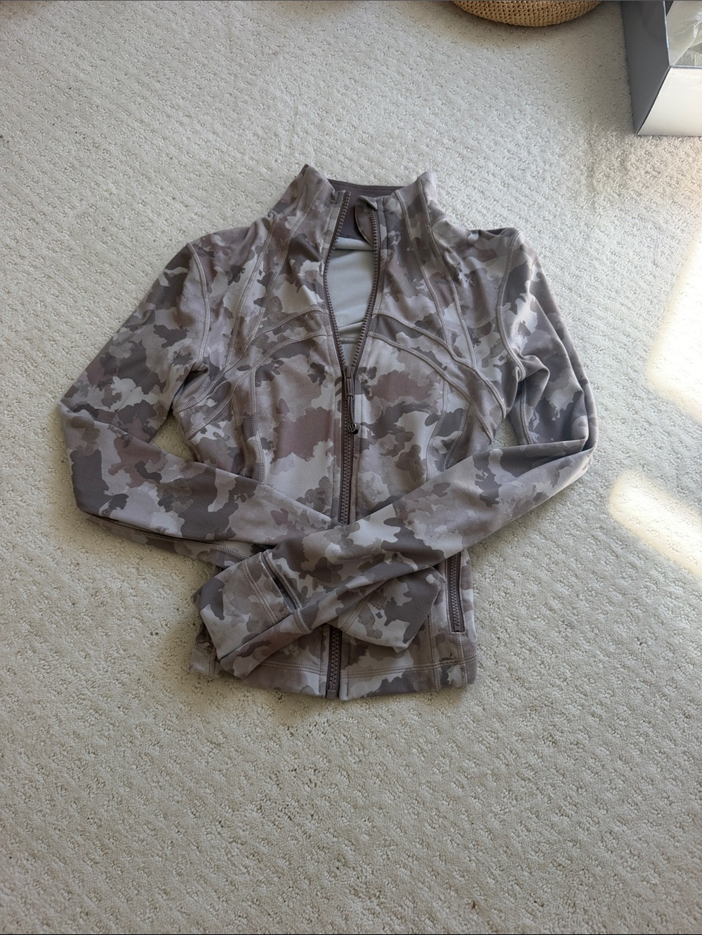 lululemon athletica Taupe Camo Zip Jacket